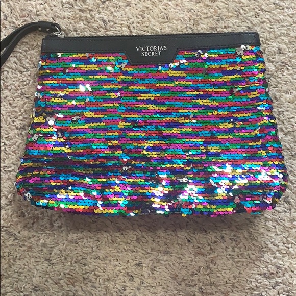 Victoria's Secret Handbags - NEW Victoria’s Secret Sequined Makeup Bag